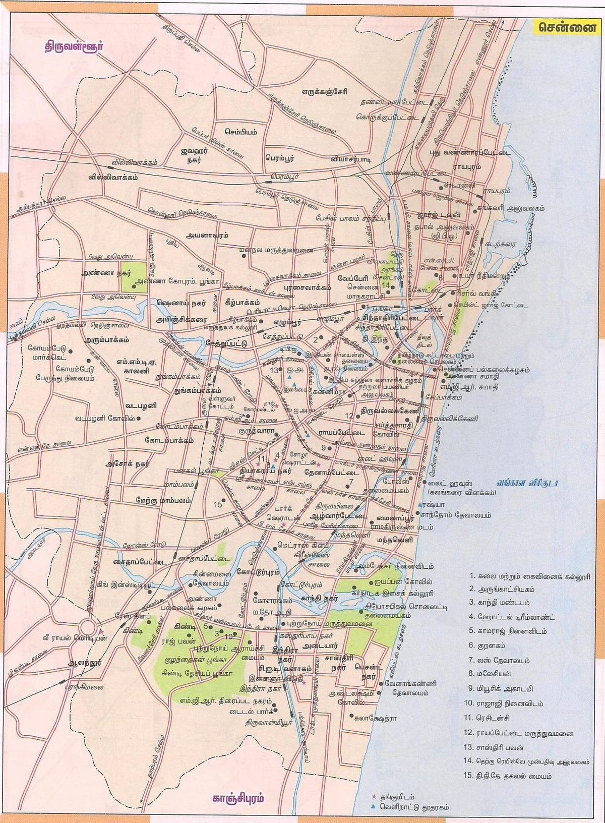 rutt karta över Chennai