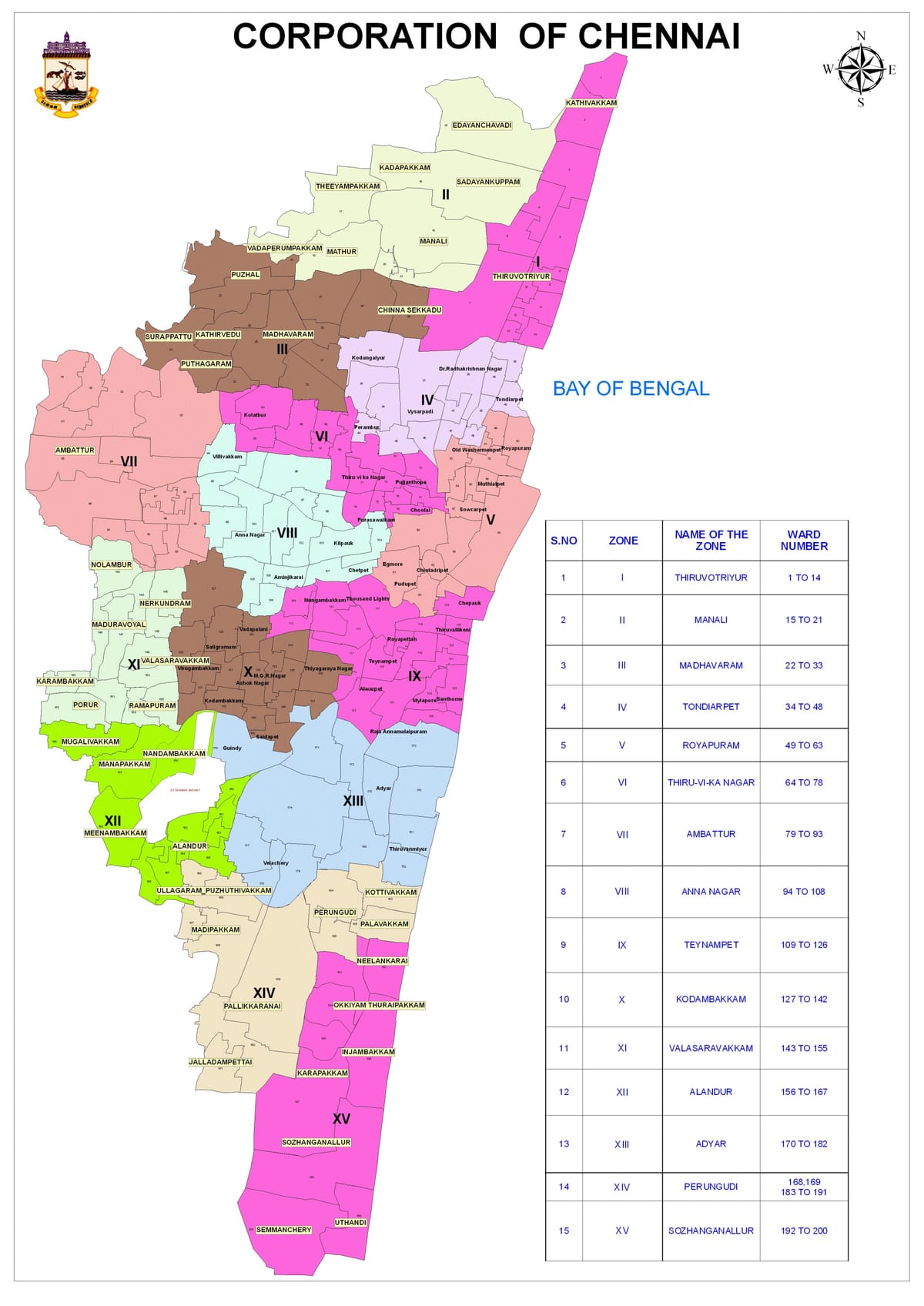 Chennai corporation församling karta