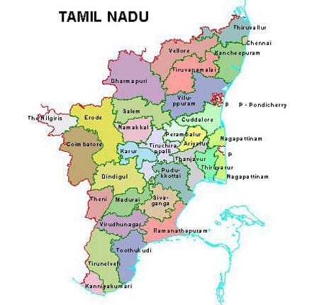 karta över Chennai i Tamil Nadu
