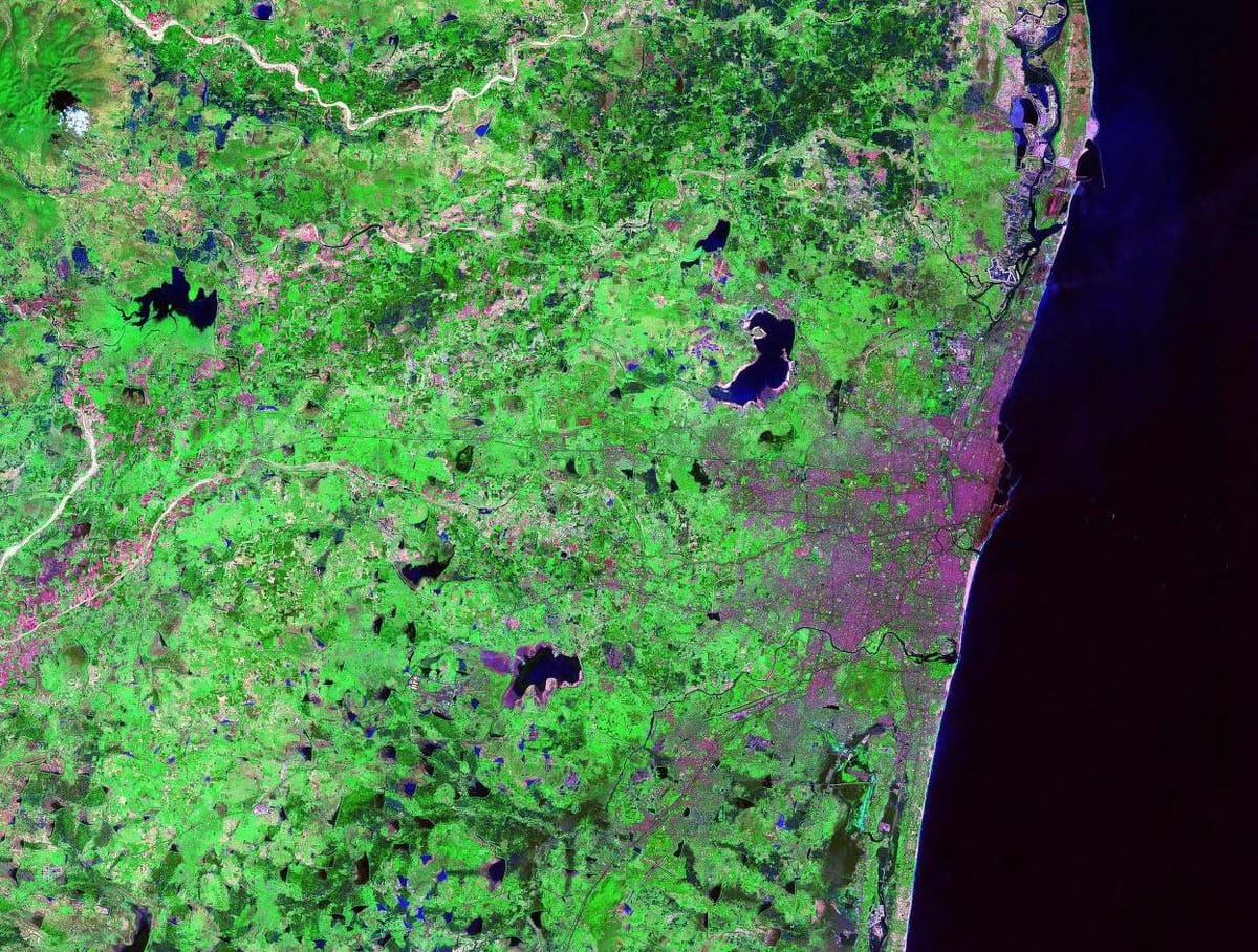 satellit-karta av Chennai