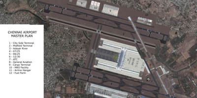 Karta över Chennai flygplats