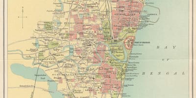 Gammal karta över Chennai