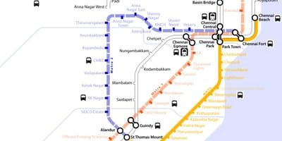 Järnvägen karta Chennai