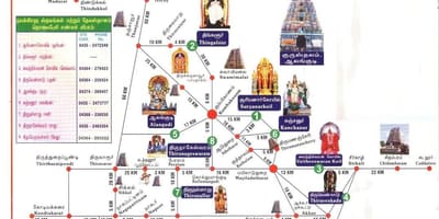 Karta över Chennai tempel